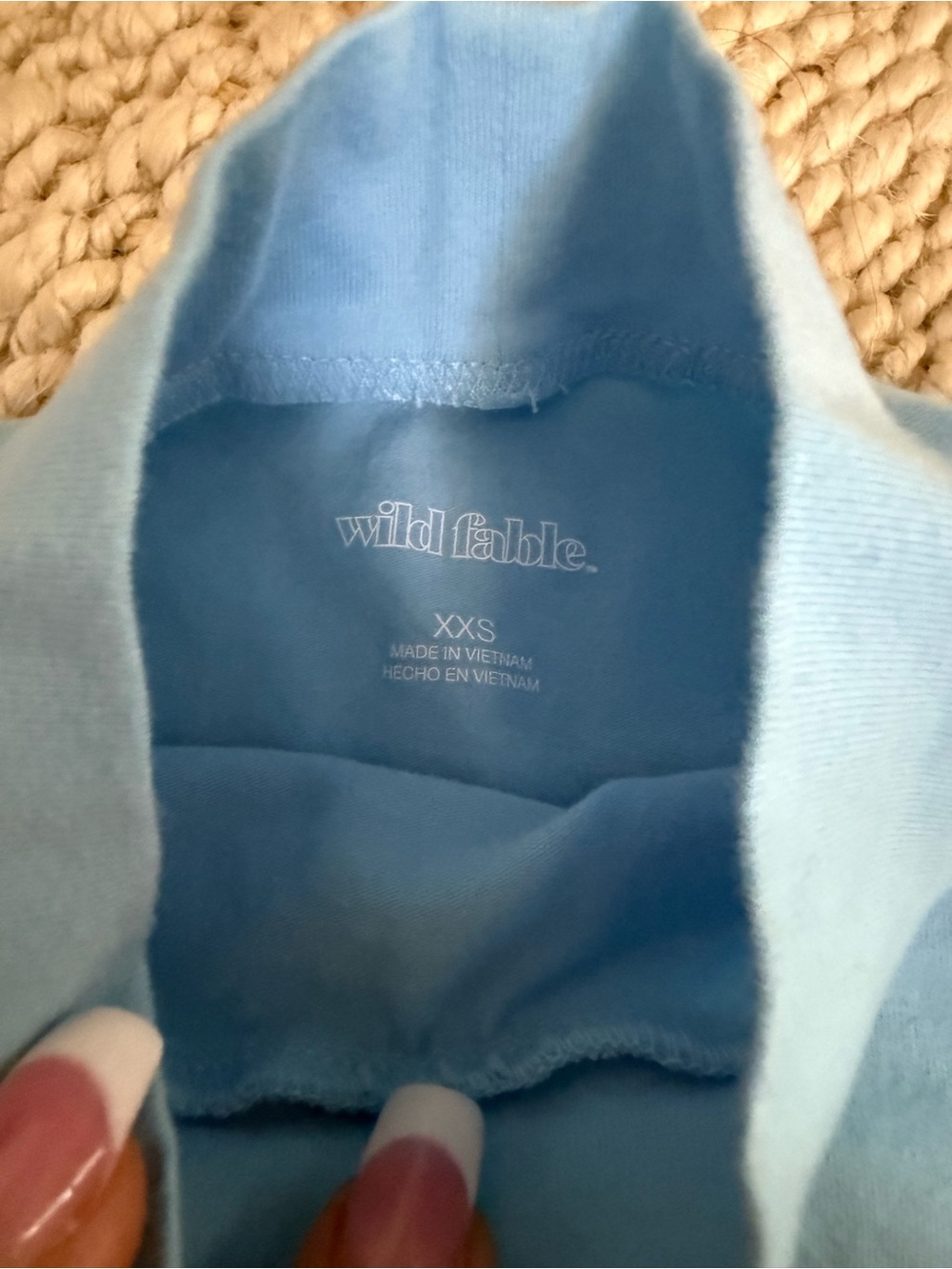 Wild Fable Shirt Women Size, XS Blue & Black  Sleeveless Mock Neck